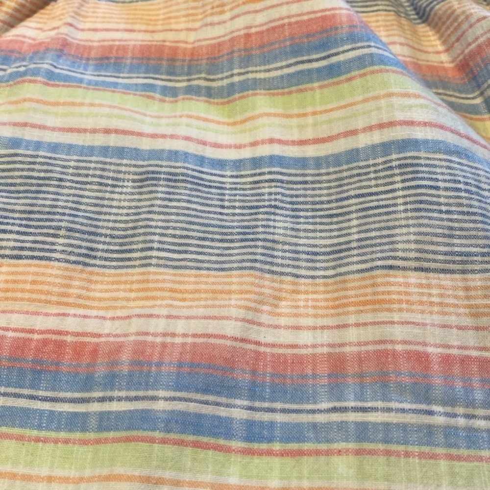 Vineyard Vines Cotton Everyday Pull On Shorts w Pockets Striped Pink Blue LARGE - Picture 2 of 9